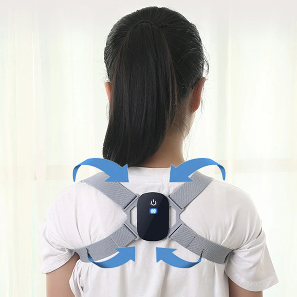 8-shaped Back Correction Belt Smart Sensor 400mAh Sitting Posture Corrector Vibration Reminder Adjustable for Children Adults