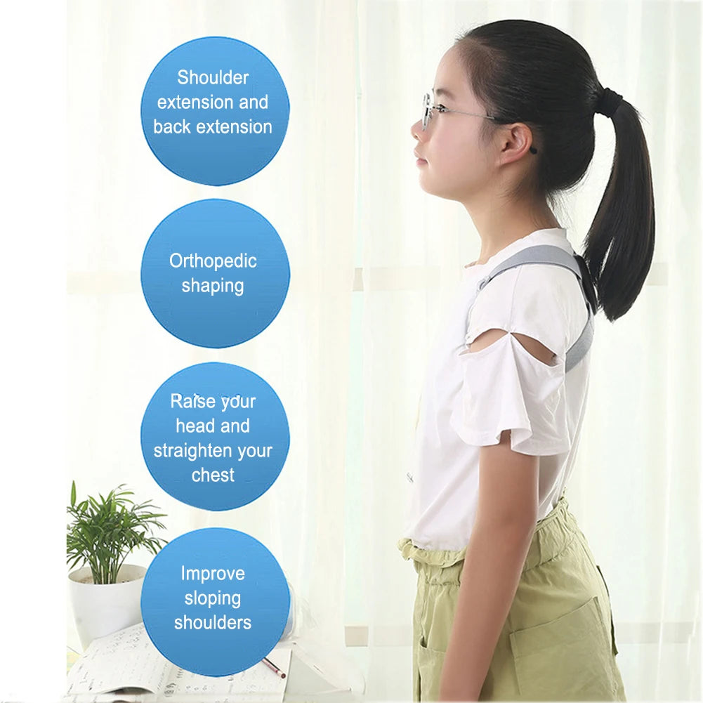 8-shaped Back Correction Belt Smart Sensor 400mAh Sitting Posture Corrector Vibration Reminder Adjustable for Children Adults