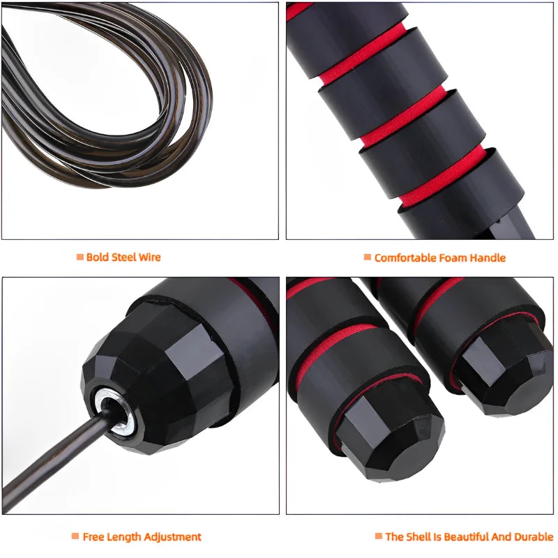 Adjustable Steel Jump Rope for Fitness